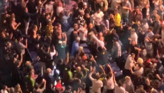 The Island Boys Are Getting Drinks Thrown At Them By Fans At Jake Paul-Tyron Woodley Fight