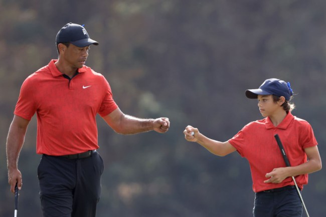 Video: Tiger Woods, Charlie Woods Have Identical Golf Mannerisms