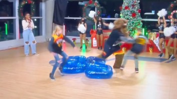 Utah Jazz Mascot Launches Kids Across The Room During Game Of Musical Chairs