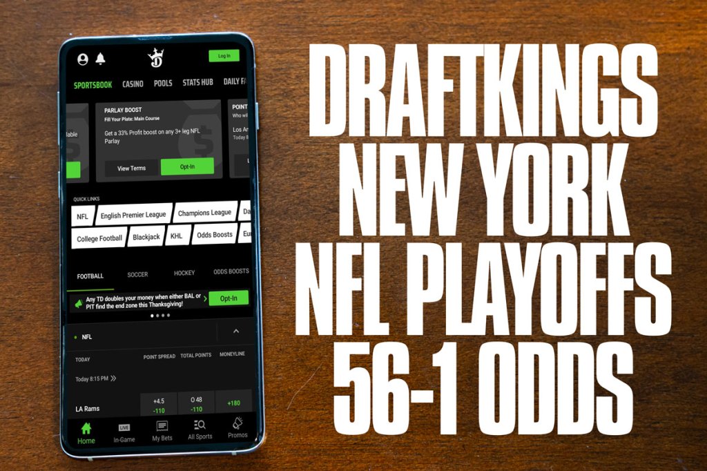 DraftKings NY Promo 56-1 Odds for NFL Divisional Playoffs