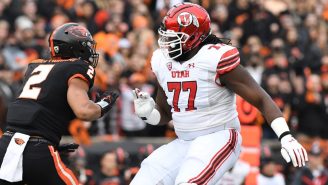 Utah’s 6-Foot-8 OT From London Goes Viral For His Crazy Long Arms, Quickly Rises Up NFL Draft Boards