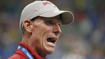 Oklahoma’s Brent Venables Tries To One-Up Jim Harbaugh, Works Out In Button Down At Recruiting Visit