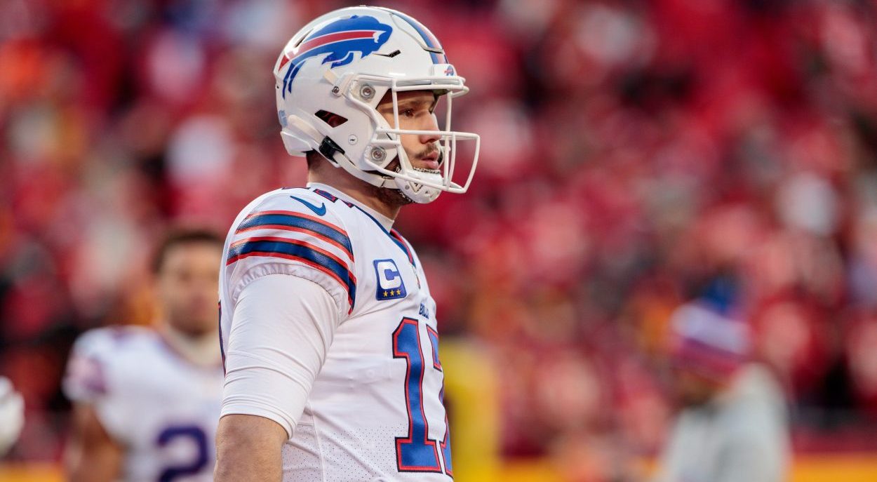 Josh Allen had a hilarious reaction to the Chiefs winning OT coin toss