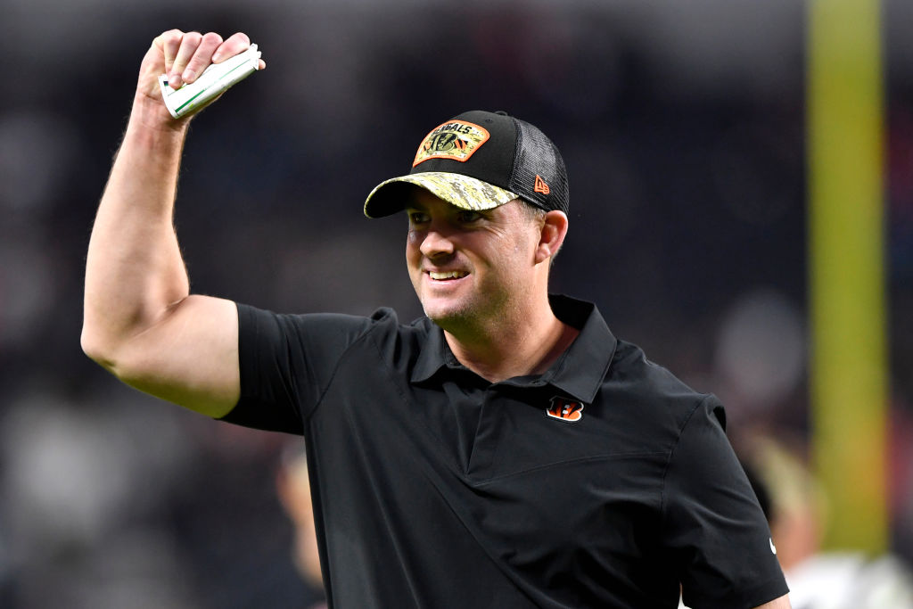 PHOTOS: Zac Taylor Delivers Game Ball to Local Bar