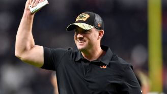 Bengals HC Zac Taylor Showed Up To Random Local Cincinnati Bar To Give A Fan A Game Ball After Team’s First Playoff Win In 31 Years