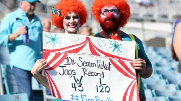 Jaguars Fans Follow Through On Promise And Show Up To Game Dressed As Clowns To Mock Franchise