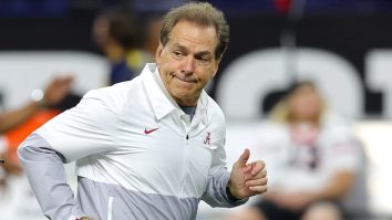Nick Saban Is Such An Alpha That He Has His Own Paper Holder Who Literally Just Holds His Paper