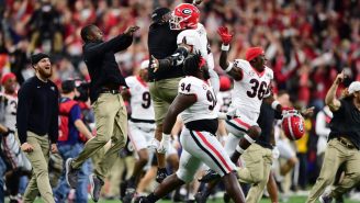It’s Impossible Not To Smile Watching UGA Coaches Scream With Joy While Running To Celebrate Natty