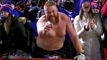 Buffalo Bills Fan Performs The Most Perfect Table Smash Of All-Time Before AFC Wild Card Game