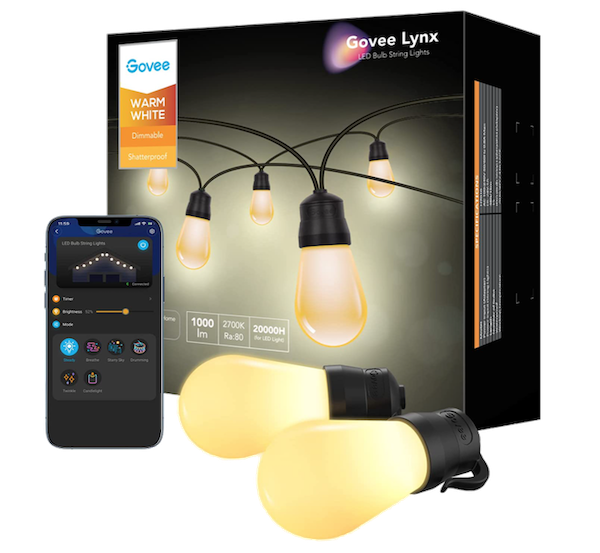 Govee 48ft Patio Lights with Bluetooth App Control - daily deals