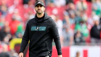 Philly Reporter Shares Video Of Eagles Coach Nick Sirianni Having To Be ‘Held Back’ From Refs Following Controversial Call