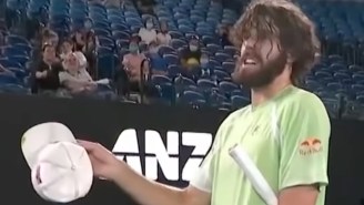 Tennis Match Hilariously Derailed After A Bird Poops On A Player During A Serve