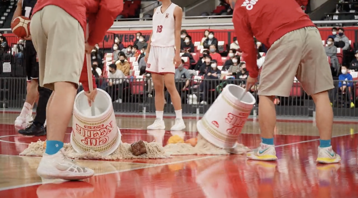 Japanese Basketball Tournament Debuts Incredible Cup Noodles Mops