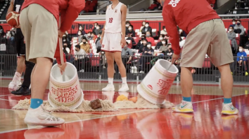 Tokyo High School Hoops Tournament Debuts Greatest Brand Placement Ever With ‘Cup Noodles’ Mop