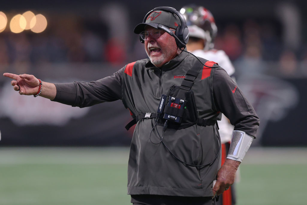 VIDEO: Bruce Arians Wears Mask Upside Down Bucs NFC Championship Win