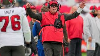 NFL Fans Have Mixed Reactions To Bruce Arians Getting Fined For Hitting A Player Across The Helmet