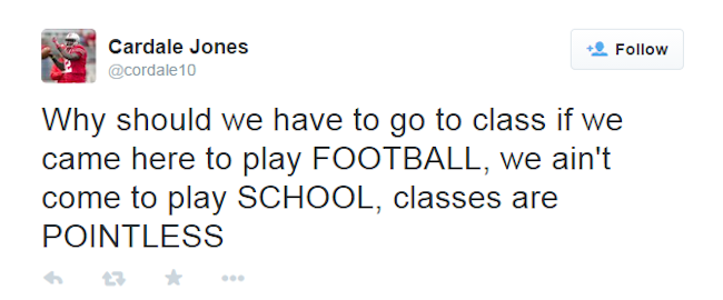 Cardale Jones School Tweet