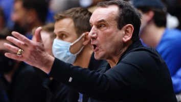 Coach K Chased After Georgia Tech’s Michael Devoe In A Rare Heated Moment And Fans Were Shocked