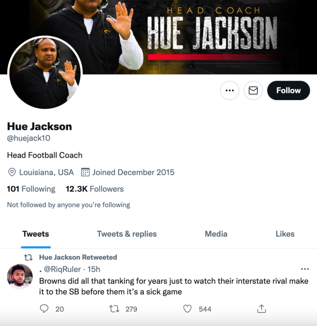 Hue Jackson Bengals Browns Retweet