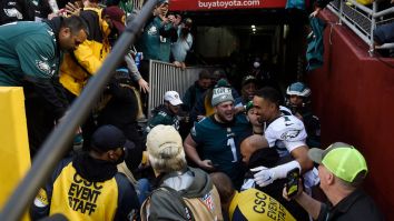 Fans Nearly Crush Jalen Hurts As FedEx Field Railing Collapses While Eagles QB Was Walking Down Tunnel