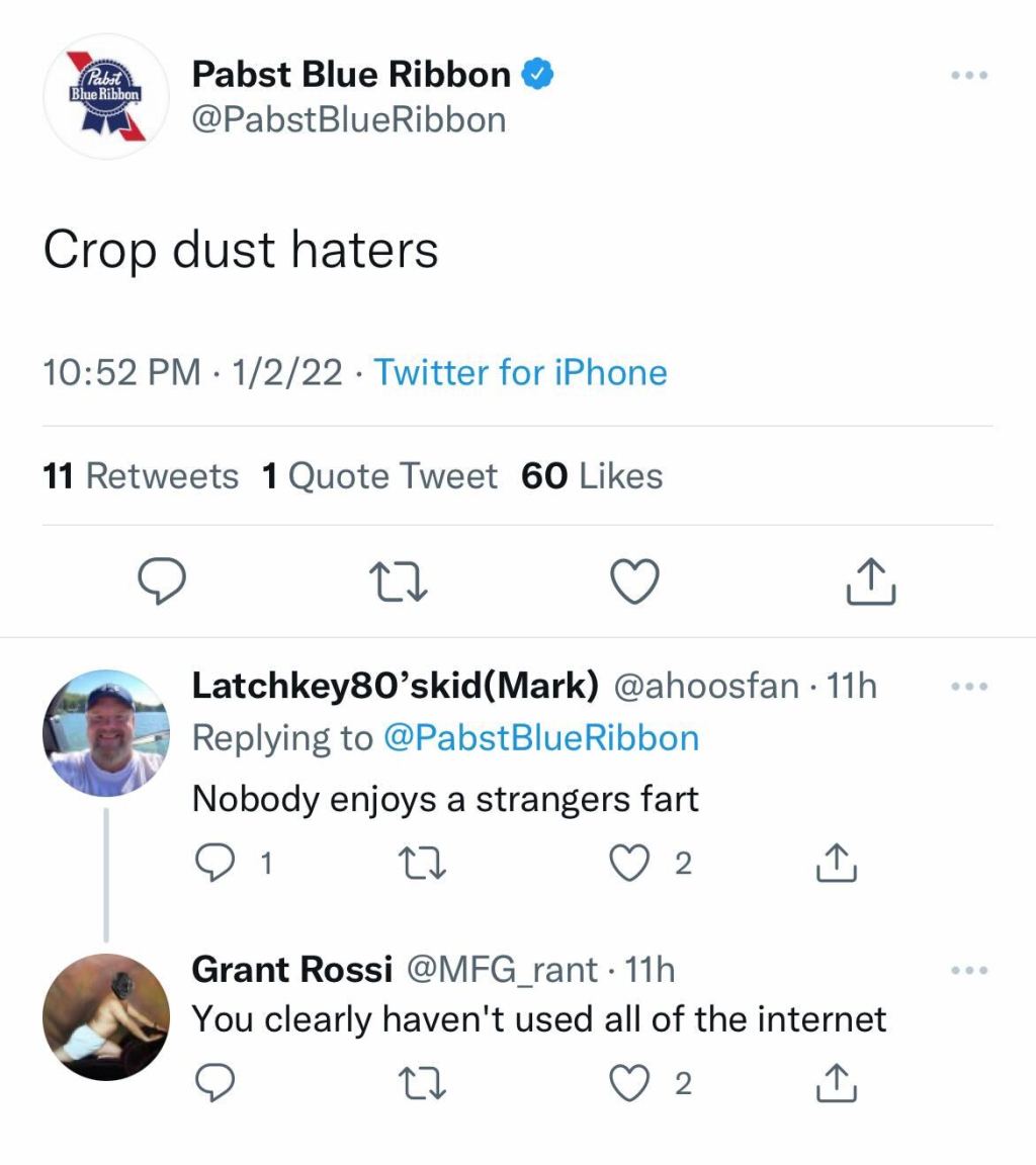 Pabst Blue Ribbon Goes Viral With Profane Tweet About Dry January