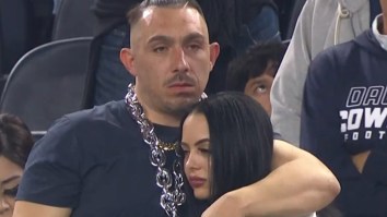 Viral Pic Of Sad Cowboys Fan Sparks Major Drama After He’s Accused Of Bringing ‘Side Chick’ To The Game