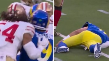 Niners’ Fred Warner Lays Dirty Cheap Shot On Rams QB Matt Stafford And Somehow Doesn’t Get Called For Penalty