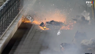 NASCAR Driver Somehow Walks Away After Going Airborne During Wild, Fiery Crash At Daytona