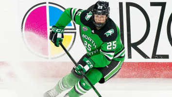 UND Hockey Defenseman Tyler Kleven Is An Absolute Barbarian Who Can’t Stop Laying MASSIVE Hits (Video)