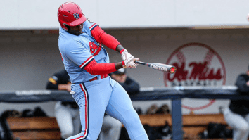 The Sound Of Ole Miss’ 6’4″, 310lb Defensive Tackle Hitting A 404-Foot Walk-Off Home Run Is Deafening