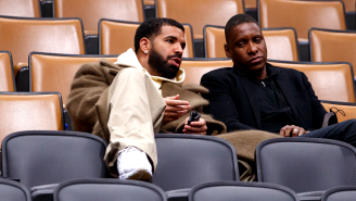 Drake Intently Looking At His Phone During Raptors Game Inspires Yet Another A+ Meme