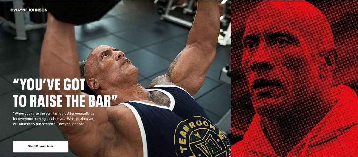 Dwayne johnson workout outlet gear