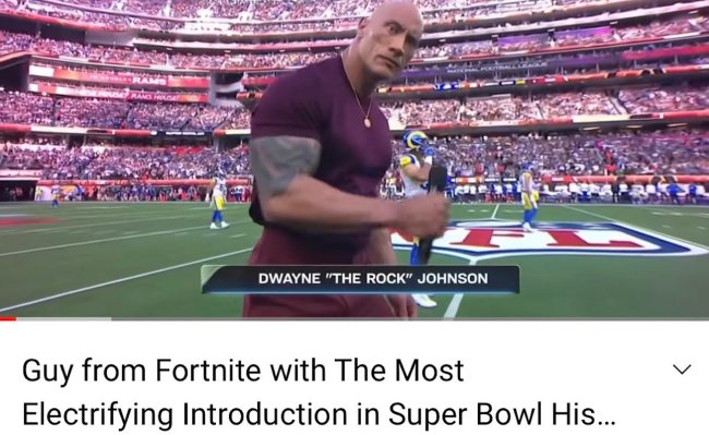 NFL Hilariously Refers To The Rock As The 'Guy From Fortnite' 