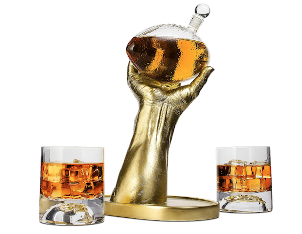 Football Decanter with 2 Football Whiskey & Wine Glasses - daily deals