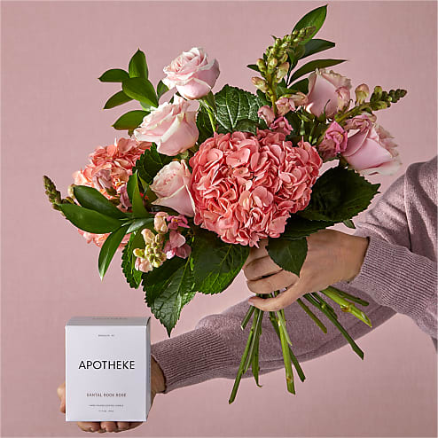 I Love You Bouquet x Apotheke Santal Rock Rose Candle - proflowers valentine's day