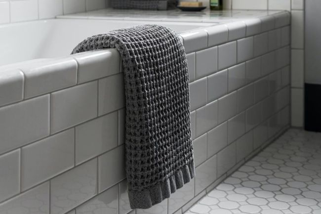 It's Time To Replace Your Crusty Towels With A Waffle Woven Bath Set
