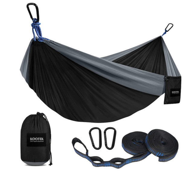 Kootek Portable Camping Hammock with 2 Tree Straps - daily deals