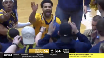 Kent State’s Entire Basketball Team Squared Up Against Akron Students In Wild Rivalry Win Celebration