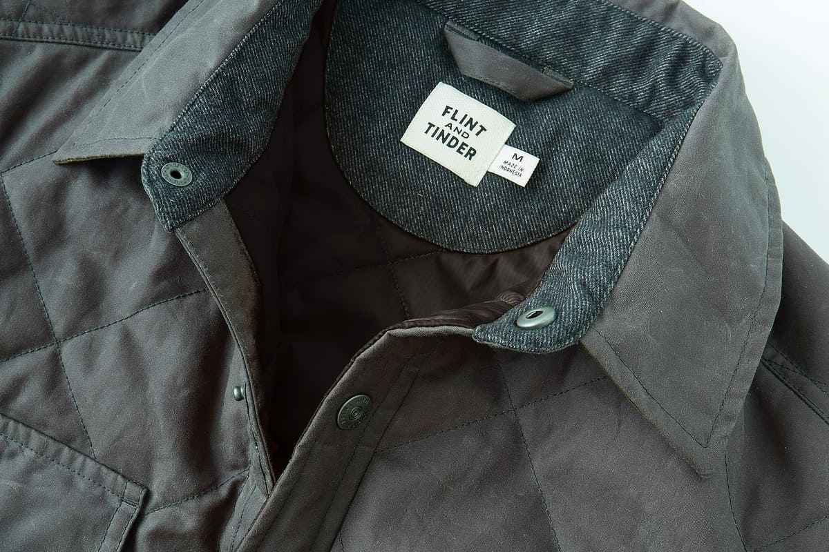 Waxed sales shirt jacket