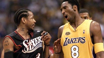 Allen Iverson Has Emotional Reaction After Seeing A Poster Of Him And Kobe Bryant At Autograph Signing