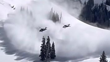 Wild Videos Capture Two Black Hawk Helicopters Crashing Near Active Ski Slopes At A Utah Resort
