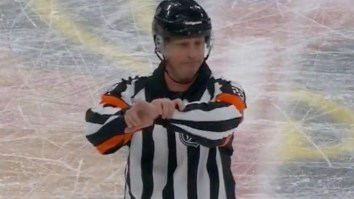 NHL Ref Expertly Cuts Off Hot Mic While Yelling The F-Word At Player Complaining About Penalty