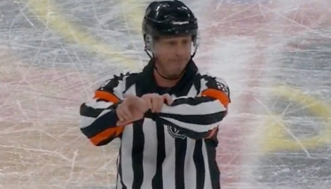 NHL Ref Narrowly Avoids Being Caught Swearing At Player On Hot Mic