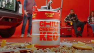 This Keg Filled With Hundreds Of Servings Of Chili Cheese May Be The Greatest Thing Ever Invented