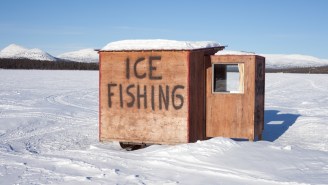 Ice Fisherman And His Shack Get Dragged Across Frozen Lake When Friend’s Snowmobile Takes Off With Rope Attached
