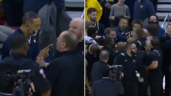 Juwan Howard Loses His Mind And Throws Punches After Getting Into Heated Confrontation With Wisconsin HC Greg Gard