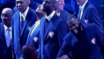 Kevin Garnett’s Salty Reaction To Former Teammate Ray Allen Embracing LeBron James At All-Star Game Goes Viral