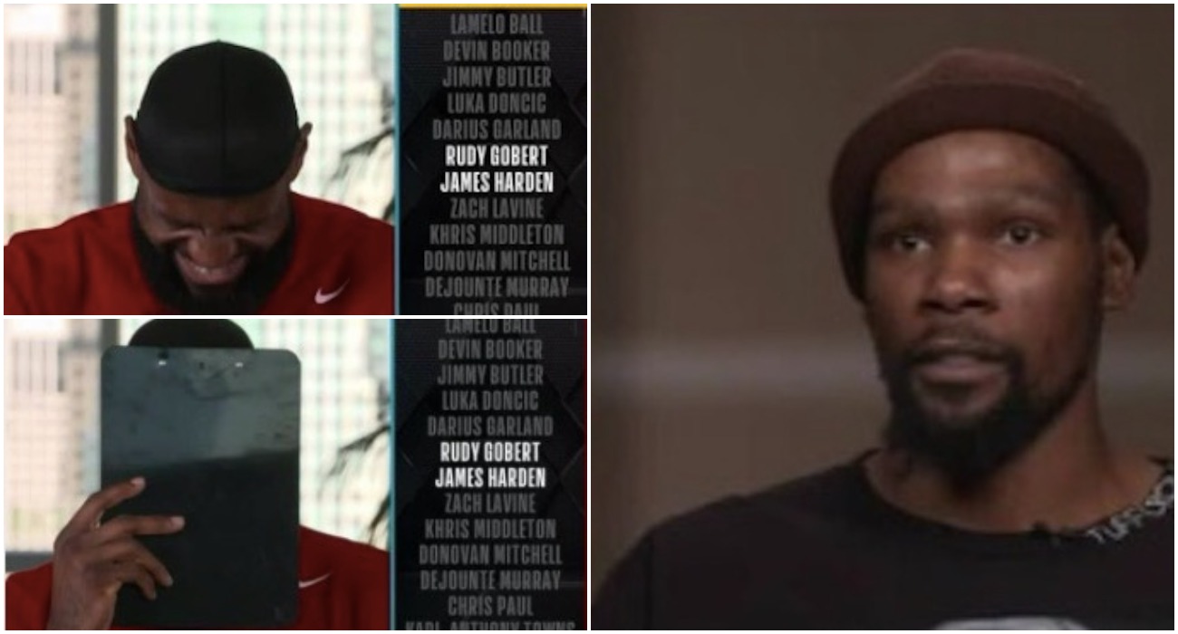 Kevin Durant And LeBron James Clown On James Harden While Picking Him Last  In NBA All-Star Draft - BroBible