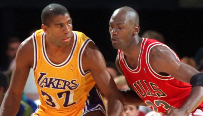 Michael Jordan Challenges Magic Johnson To One-On-One At All-Star Game
