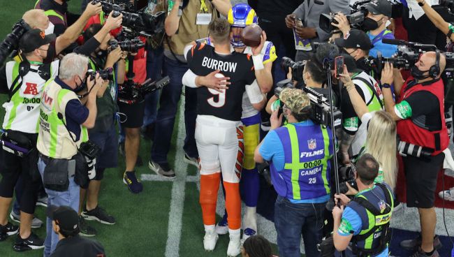 WATCH: Matthew Stafford Pays Respect To Joe Burrow After Super Bowl